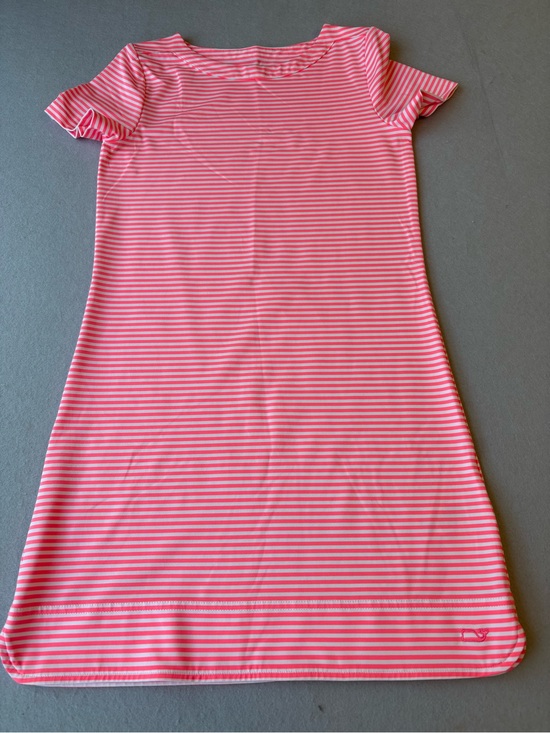 Vineyard Vines Other - Vineyard Vines Sankaty Pink & White Striped Short Sleeve Shift Dress M(10-12)